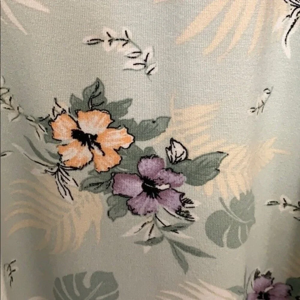 Art Class Girl Maxi Floral dress Spaghetti Straps Mint Green